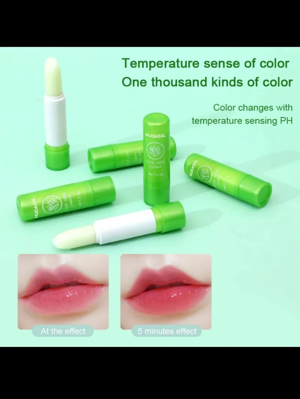 Color Changing Aloe Vera Lipstick Temperature Sensitive Lip Balm